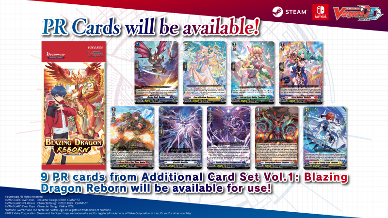 PR Cards from Additional Card Set Vol.1 [D-BT06]: Blazing Dragon Reborn also available!